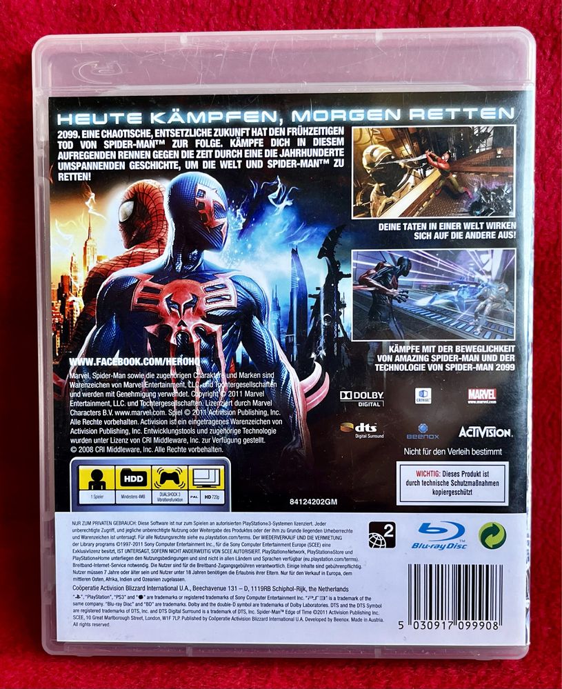 PS3 - Spiderman - Edge of Time - 2011