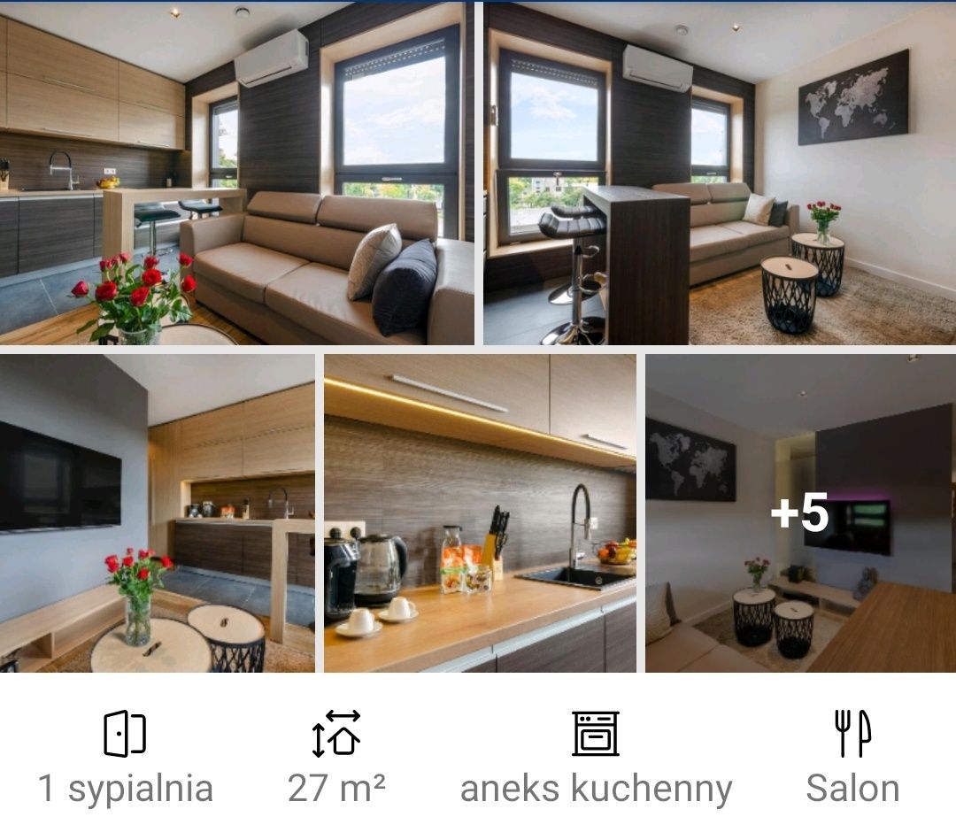 Apartamenty mieszkania na doby na godziny noclegi, klima.