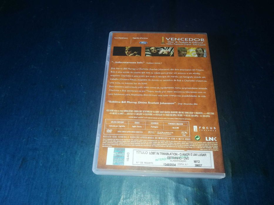LOST IN TRANSLATION	DVD (legendagem em Português)