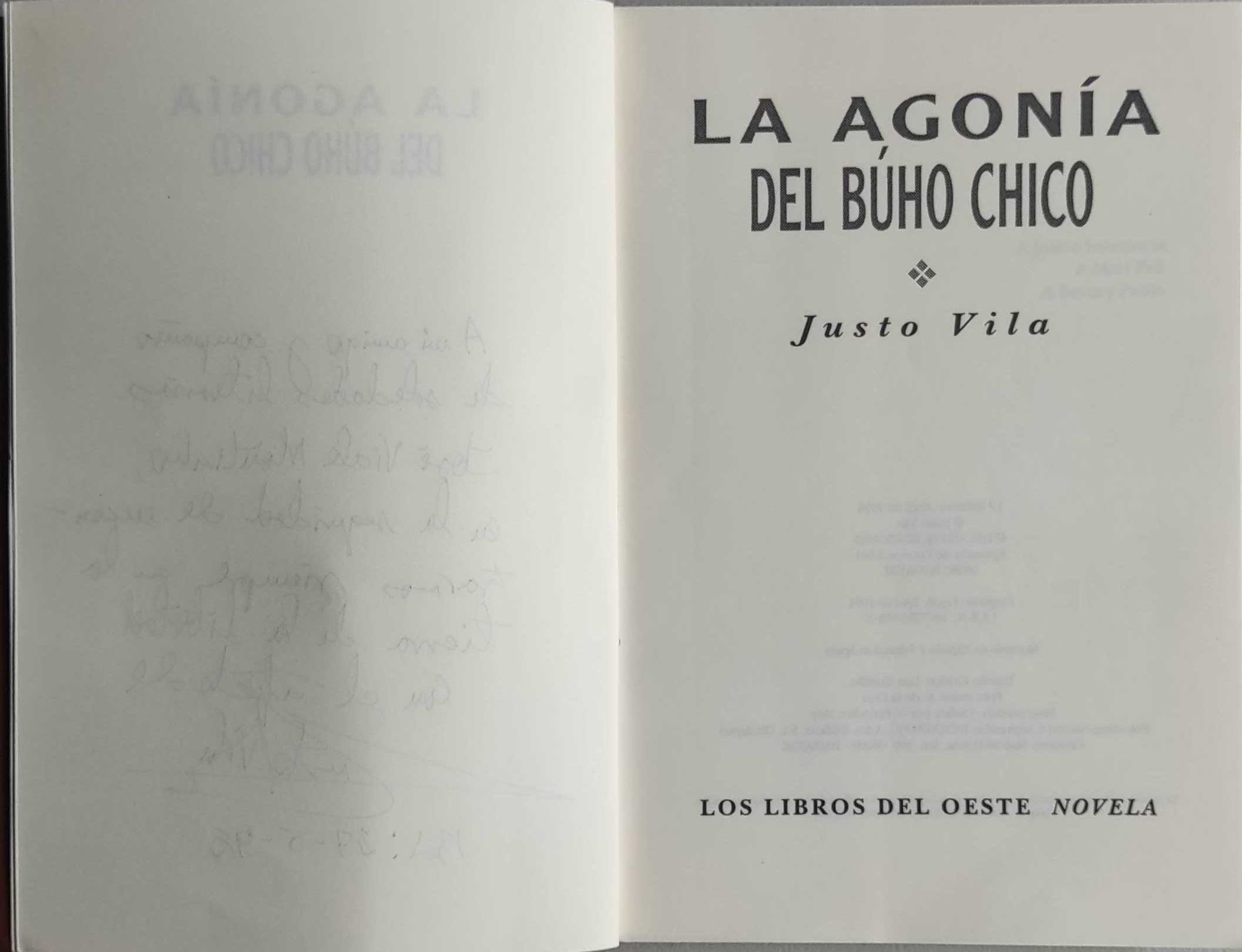 Livro Ref Par 2- La Agonia del Búho Chico - Justo Vida