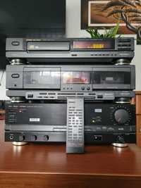 wieża hi fi stereo  Fisher wzmacniacz cd  magnetofon radio