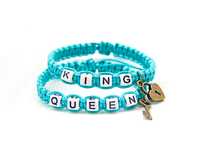 Pulseiras queen and king - Cor azul