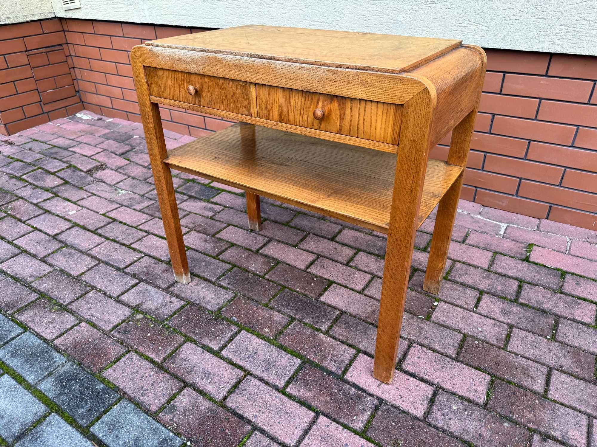 Szafka rtv art deco stara konsolka prl stolik szafka komoda biurko akw