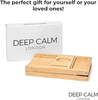 Taca podstawka bambusowa do wanny deep calm london 70cm regulowana