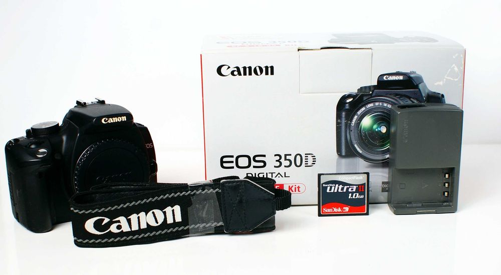 Body Canon 350D 100% Sprawny + Pudełko + Karta CF 1GB