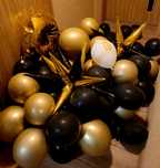 Balony nadmuchane złoto- czarne