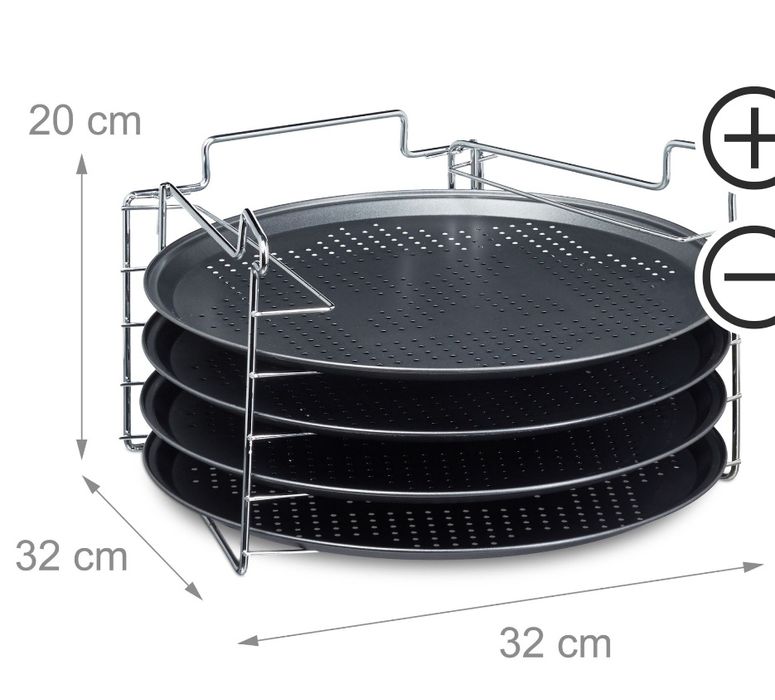 Blacha forma do pizzy zestaw 30 cm-4 sztuki