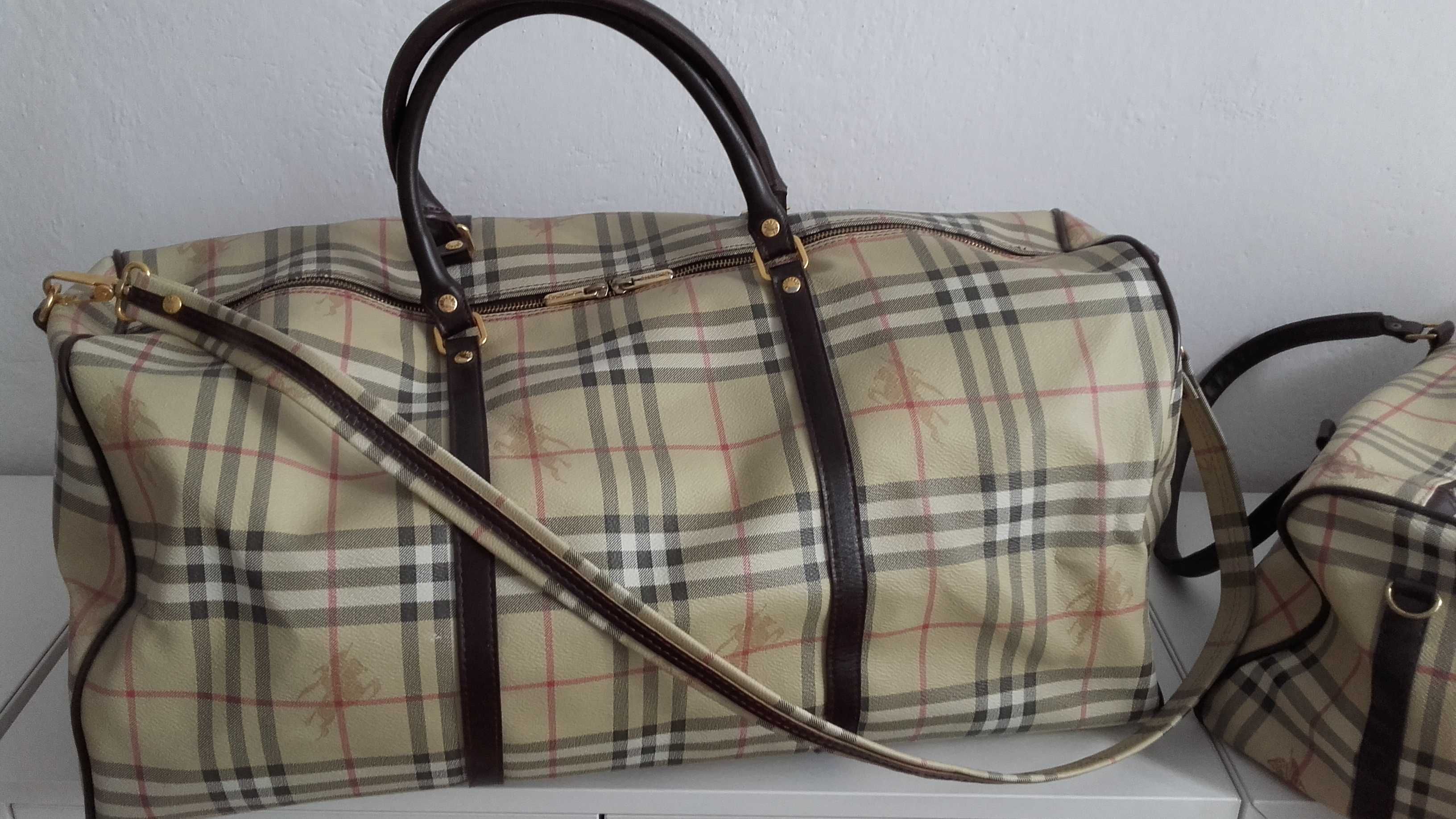 Burberry- zestaw podróżny- 2 torby podróżne