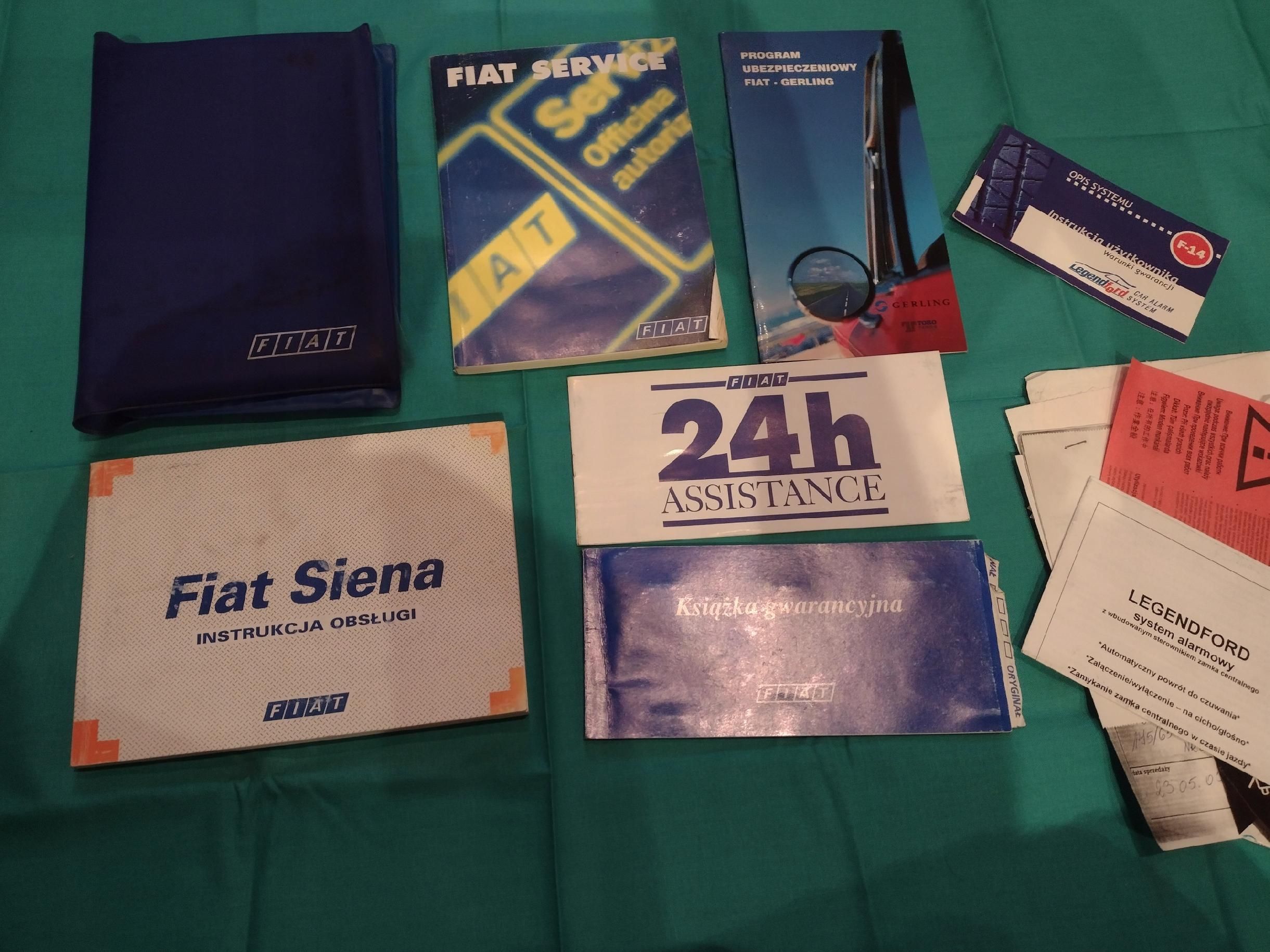 Fiat Siena Instrukcja Książka Komplet 1999 Etui