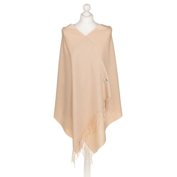 elegancki szal z frędzlami w kolorze beżowym - peterson