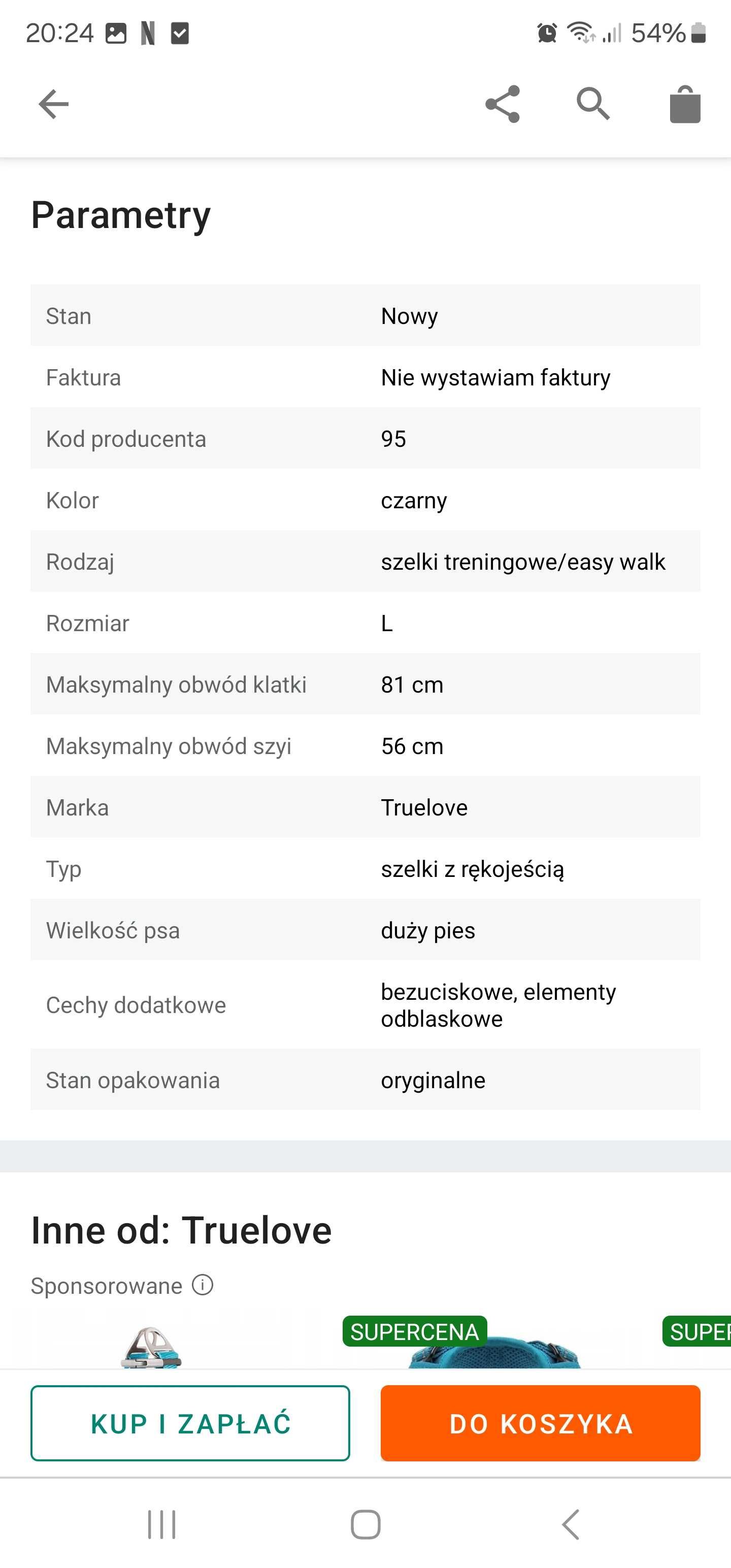 HONHYEPET Szelki dla psa Guard Easy Walk rozm. L