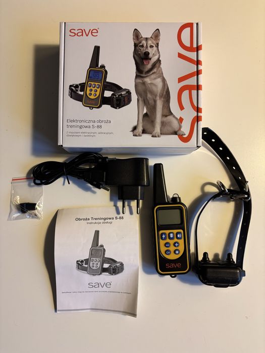 Obroża elektryczna dla psa Save S-88- treningowa, wodoodporna, pilot,