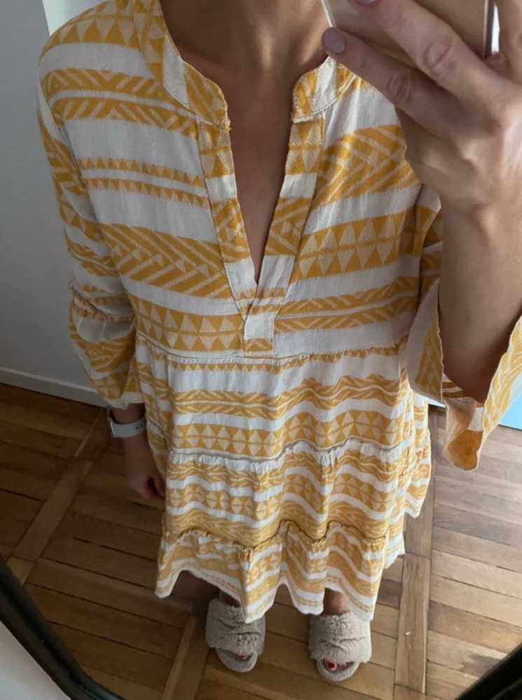 Sukienka lniana w stylu TOS