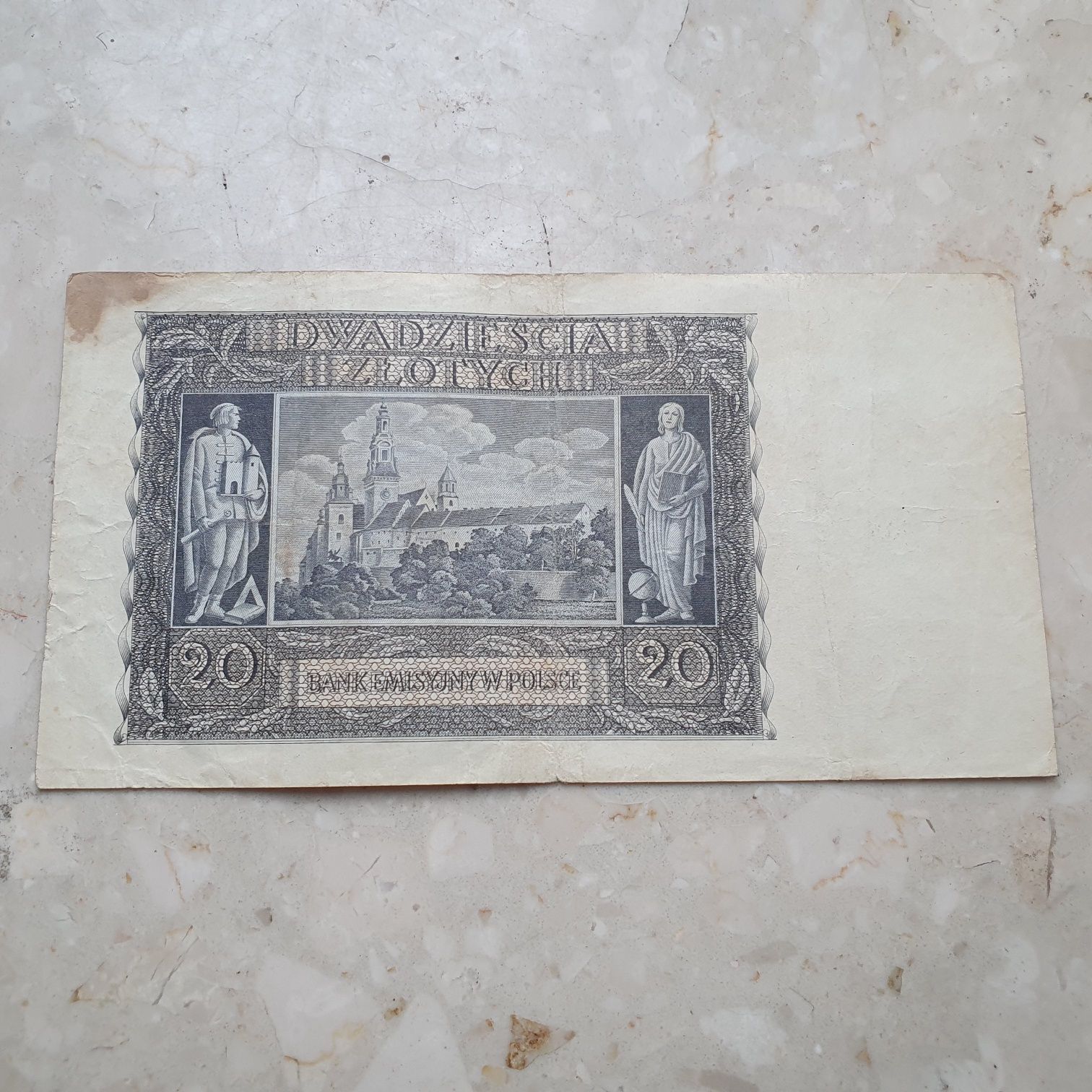 Banknot dwadzieścia złotych 1940r, Seria K