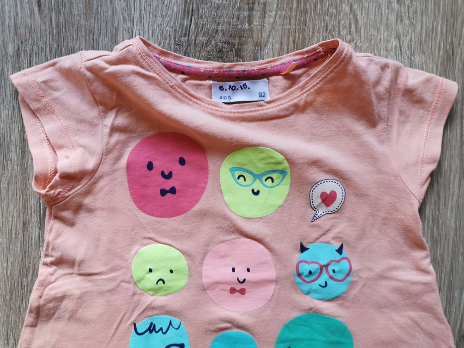 Bawełniana bluzka na krótki rękaw t-shirt 5.10.15 dziewczynka 92