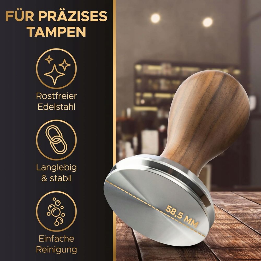 Tamper do espresso BaristaLegends 58,5 mm