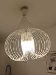 Lampa klosz druciany loft biała dekoracyjna