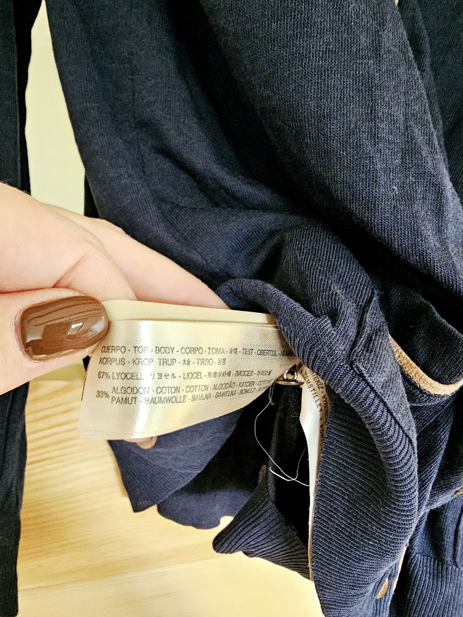 Granatowy kardigan Massimo Dutti m 38