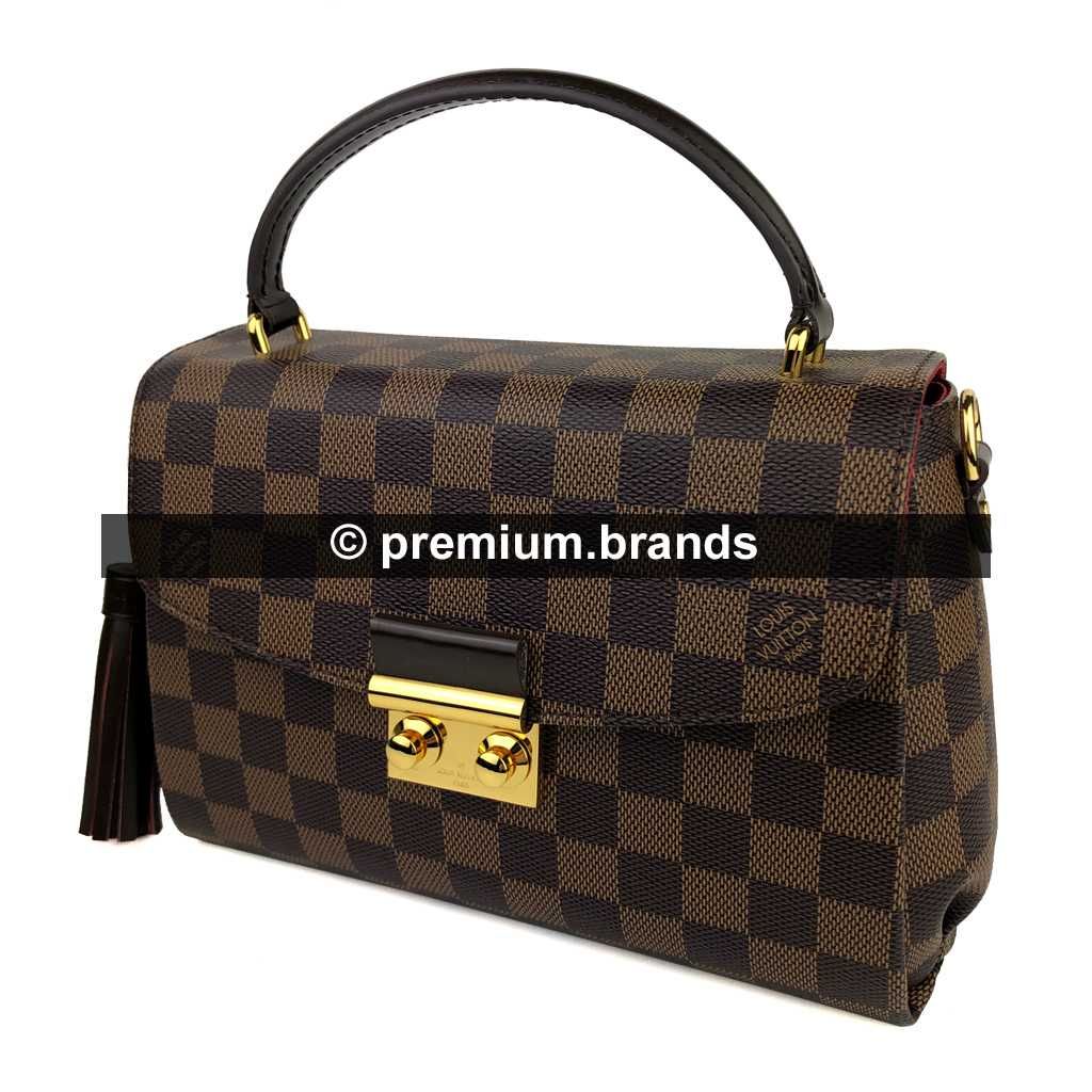 Torebka Louis Vuitton Croisette canvas Damier Ebene/skóra naturalna