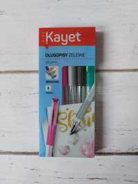 Długopisy żelowe brokatowe 6 szt Kayet nowe