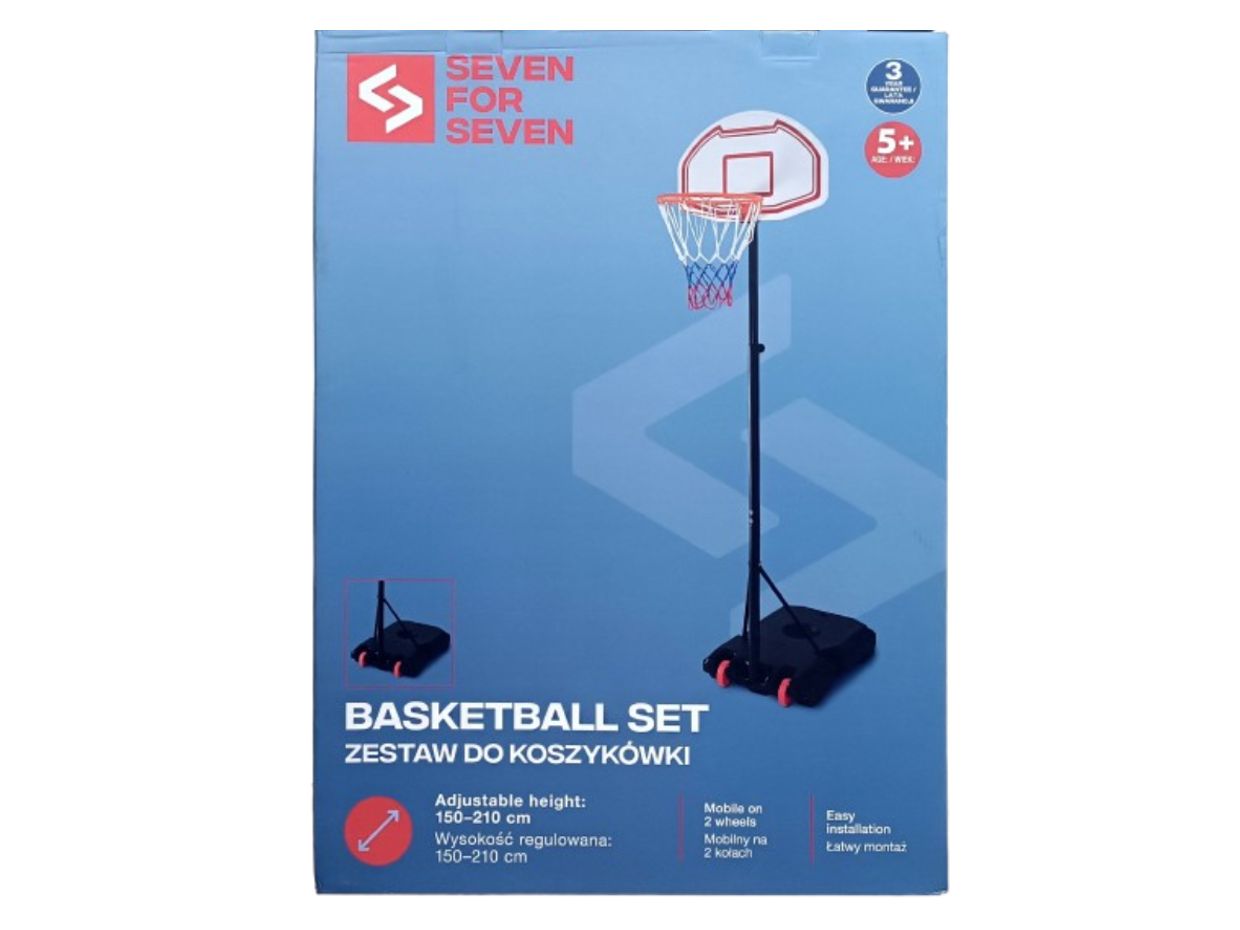 Zestaw do koszykówki - Kosz 150-210cm Seven for Seven