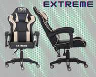Stylowy Fotel Gamingowy dla Gracza Extreme ENZO Beżowy