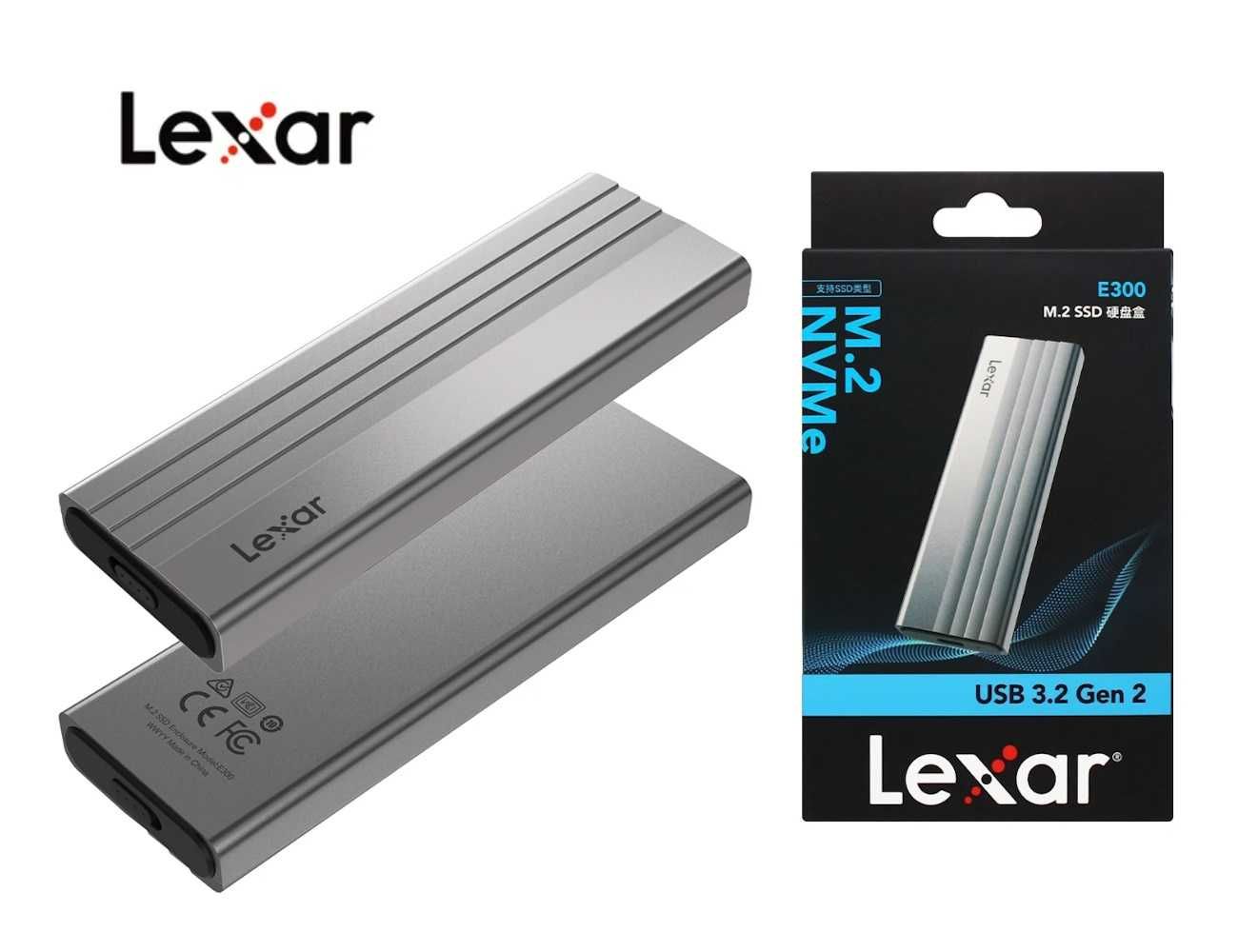 Внешний карман Lexar E300 M.2 NVMe PCIe SSD to USB 3.2 Gray адаптер