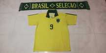 Camisola e cachecol do Brasil