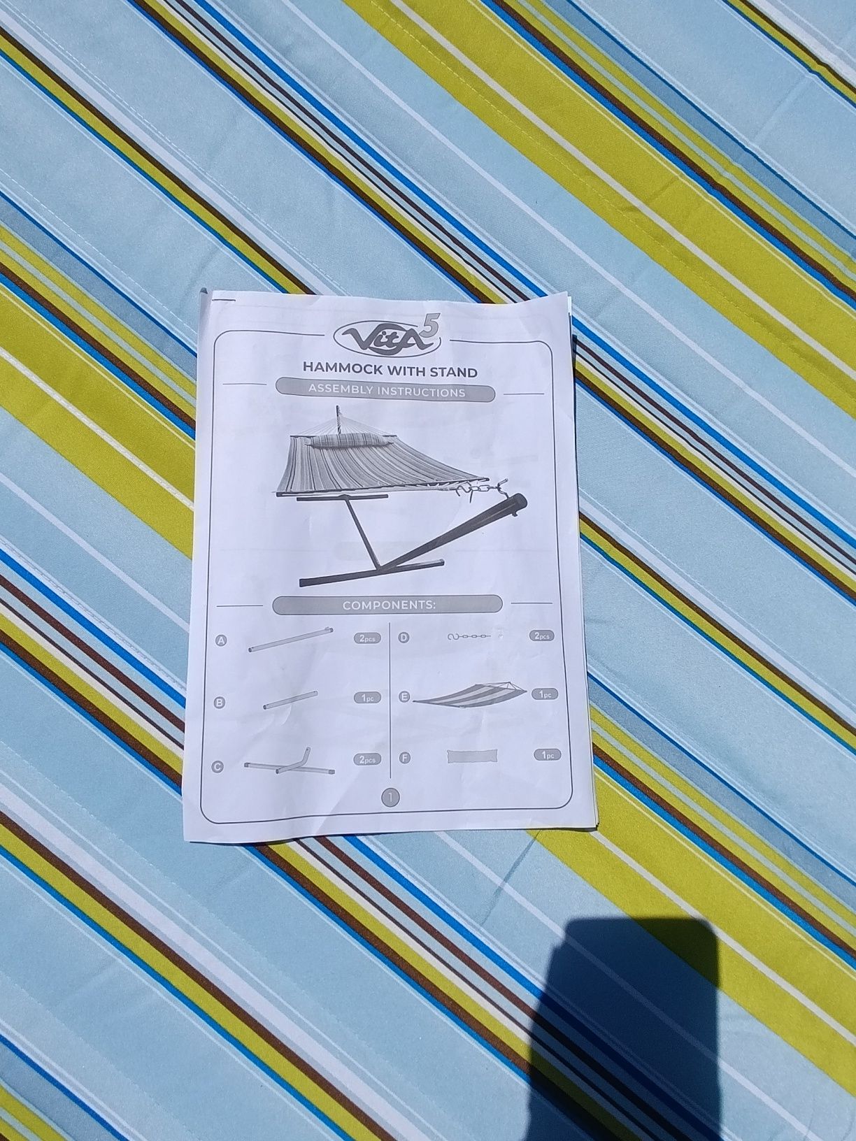 Hamak vita5 ,2 osobowy z poduszką