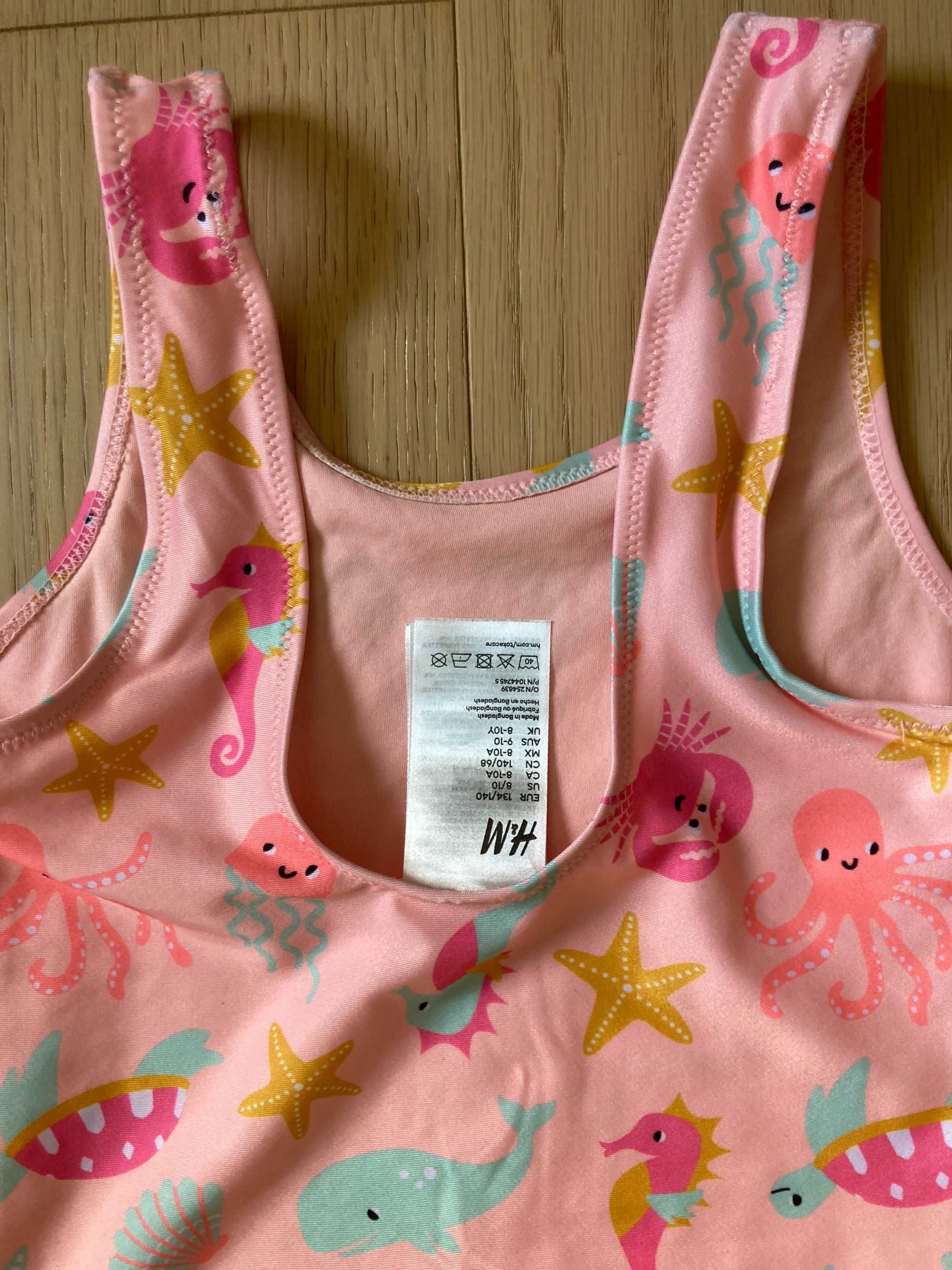 Strój kąpielowy jednoczęściowy dziewczęcy H&M r. 134/140