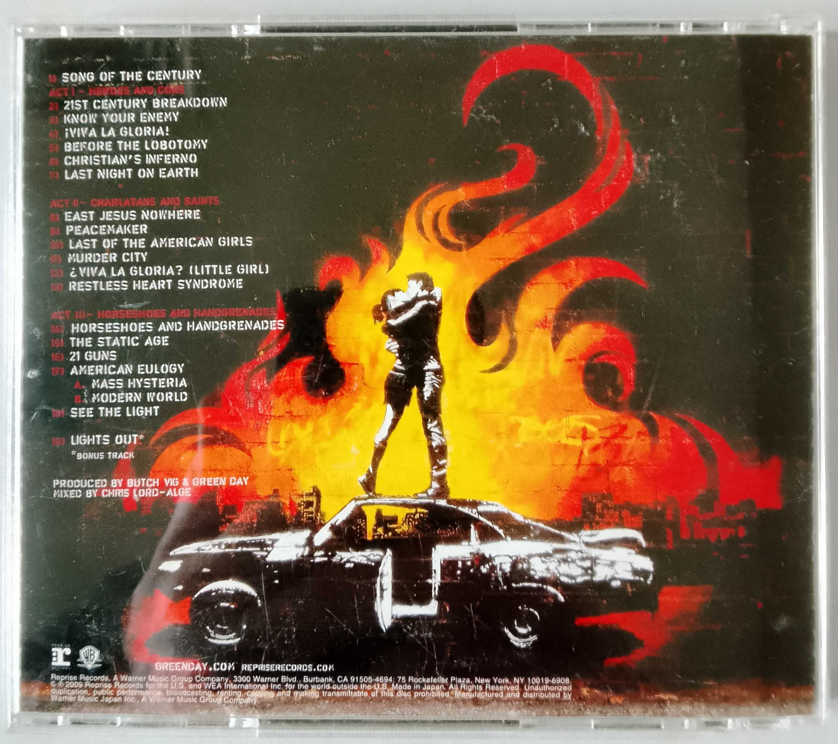 CD Green Day ‎– 21st Century Breakdown (2009, Reprise Rec WPCR, Japan)