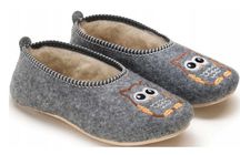 Kapcie damskie ocieplane, bambosze , Sowa, rozmiar 36-41