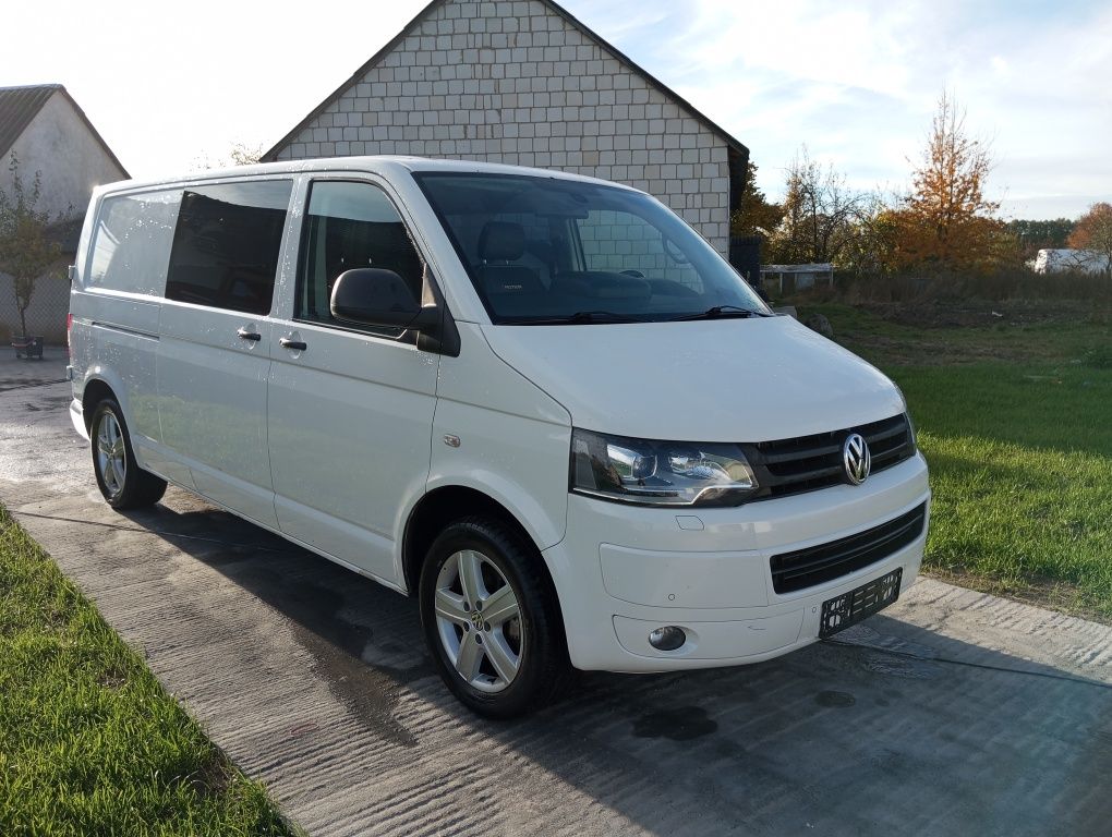 Transporter T5 2.0TDI 180km 4X4 4motion LONG. 5 osobowy brygadówka