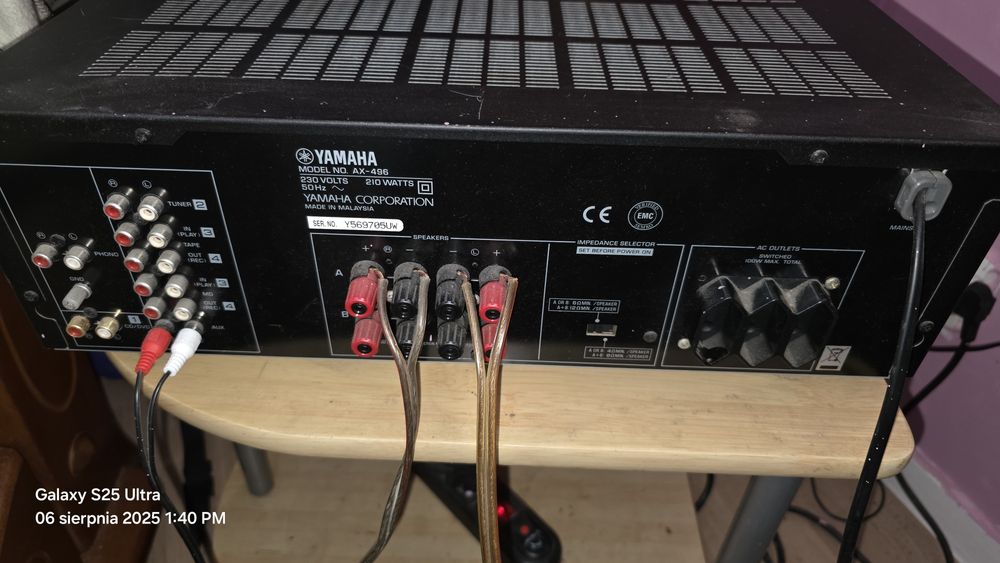 Wzmacniacz Yamaha AX496 kolumny pilot Logo LED Yamaha