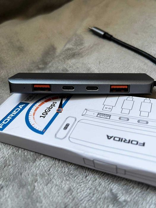 USB C хаб FORIDA 10 Гбіт/с для ноутбуків та ПК