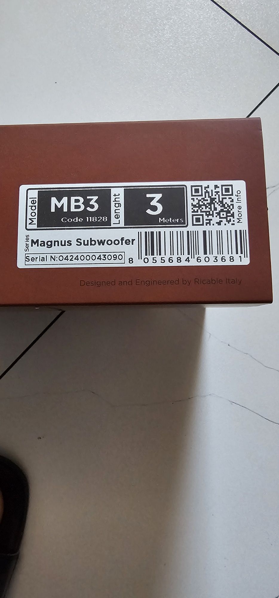 Przewód subwoofer Ricable Magnus 3mb