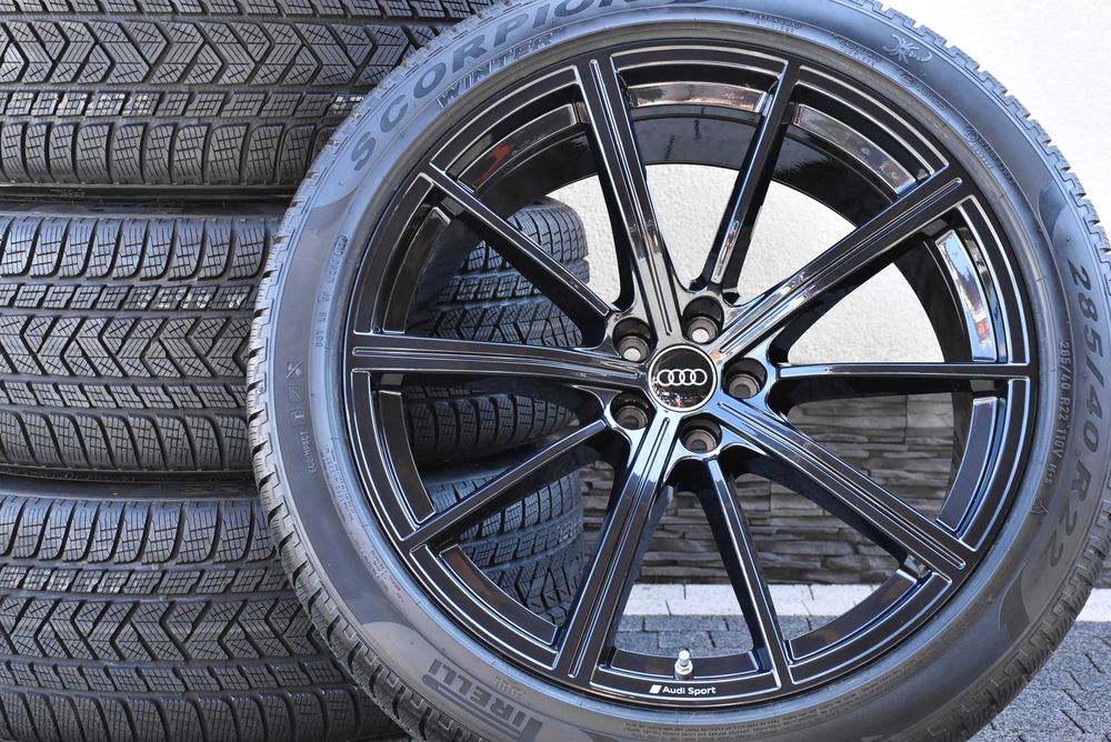 Nowe koła zimowe Audi Q8 SQ8 RSQ8 285/40r22 NOWE OEM PIRELLI SUV 2024r