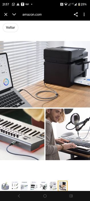 AINOPE Cabo USB A para USB B Priner 3 m de nylon trançado de alta velo