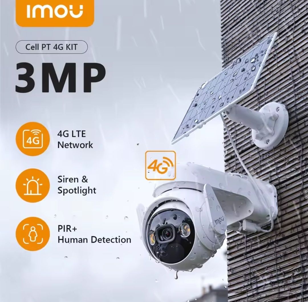 Повністю автономна камера IMOU AOV PT 5MP  Wi-Fi + 4G+ СОНЯЧНА ПАНЕЛЬ