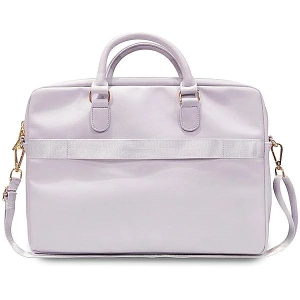 Torba Guess Triangle 4G na laptopa 16" - fioletowa