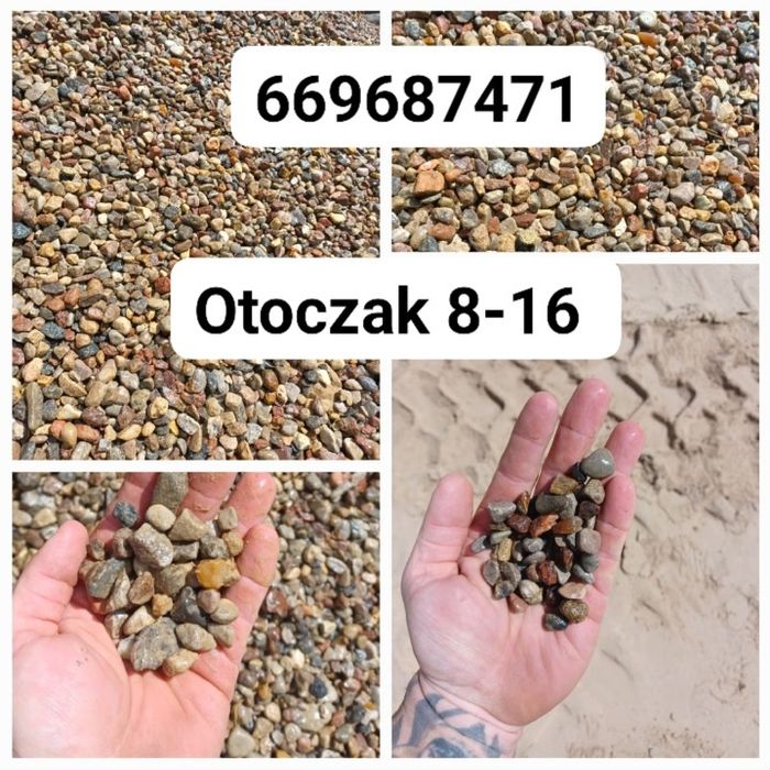 Kamień płukany otoczak 2-8mm,8mm-16mm i 16-32