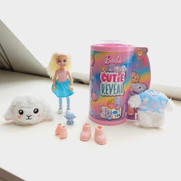 Barbie cutie reveal Chelsea Mattel owieczka 6 niespodzianek