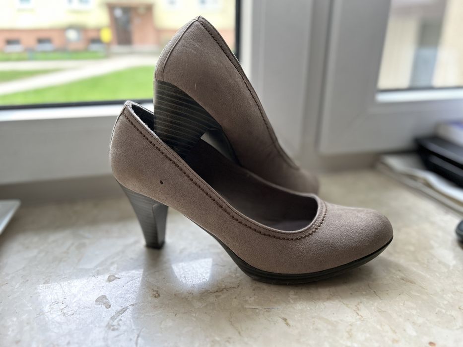 Czółenka pantofle szpilki szare Tozzi rozmiar 40