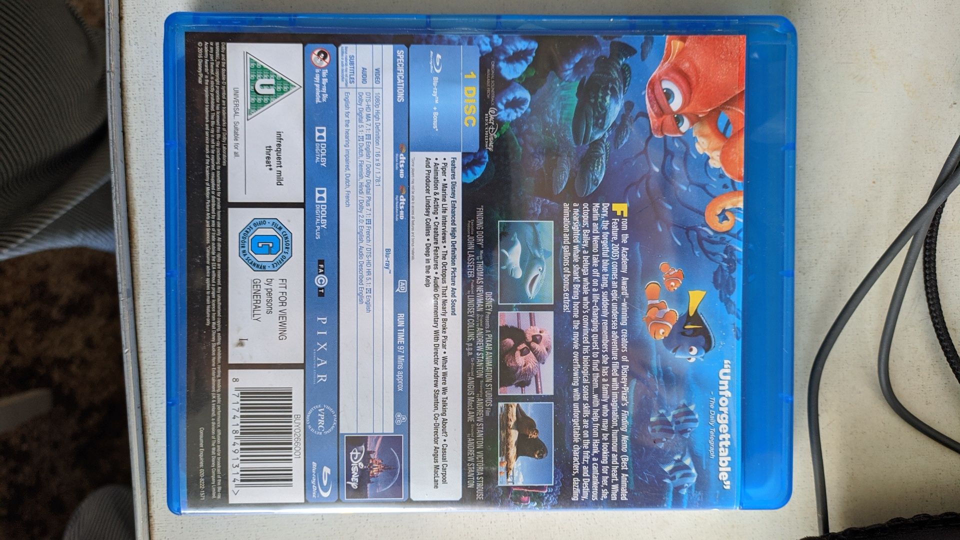 Blu Ray Finding Dory