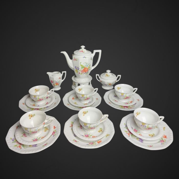 Serwis kawowy Rosenthal biała maria bukiet letni sommerstraus B4/12145