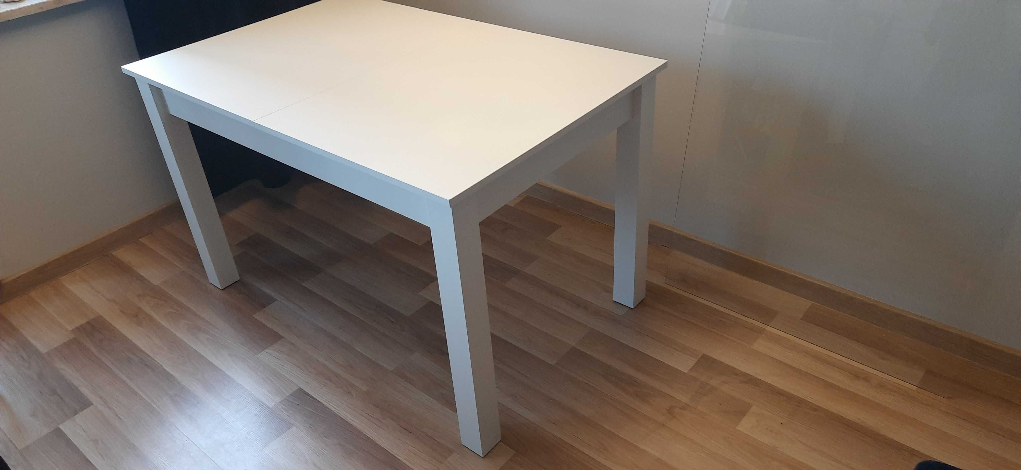 Stół rozkładany salon 125x80+145 ,biały