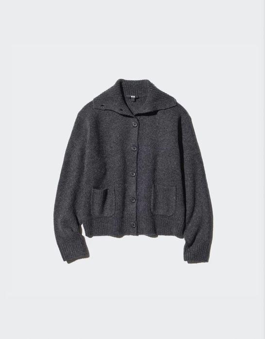 Кардиган блузон з пряжі суфле uniqlo soufflé yarn knit blouson