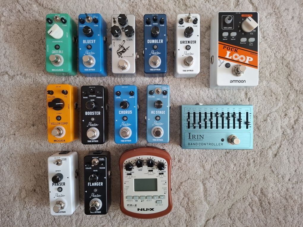 Педалборд  boss ds 1x  rowin looper  distortion педаль