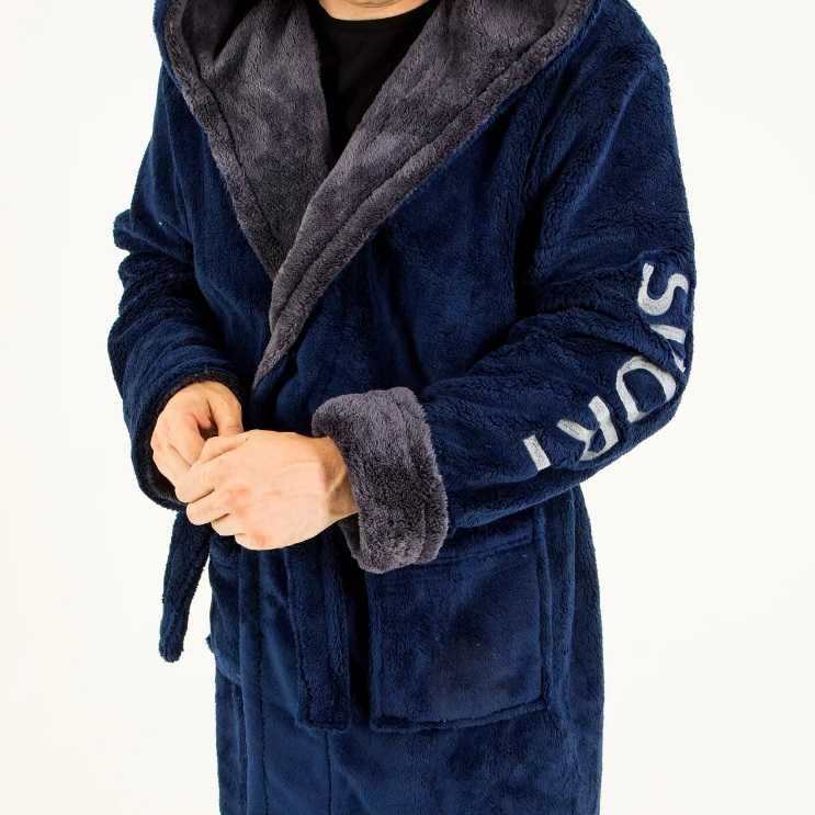 Очень теплый ,мужской махровый халат , 44-64 размер Отличный подарок