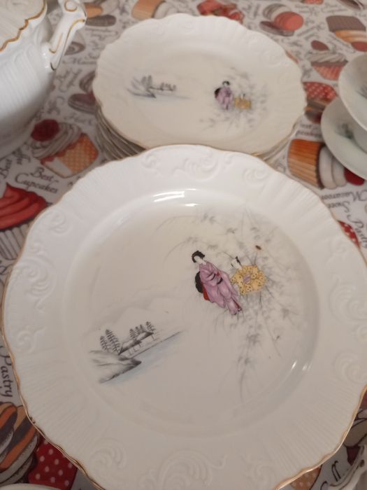 Serviço jantar e chá vista alegre( 6 pessoas)